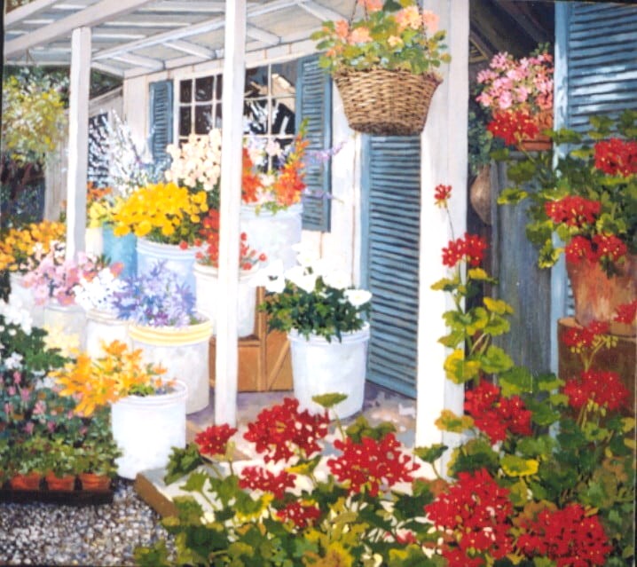 ジョン・ポーウェルの絵画作品　タイトルは、カントリー・フラワー | Country Flowers